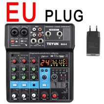 NA4 사운드 믹싱 468 채널 블루투스 모바일 USB 레코드 컴퓨터 재생 48v 팬텀 파, Poland+NA4 EU Plug