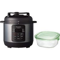 세트 파나소닉 전기 압력솥 3L (곰솥 용량 조리 2L) 자동 레시피 북 포함 SR-MP300-K iwaki 내열 유리 저장 용기 그린 사각형 S 450ml 밥 1상 팩 레인지 K, 3.압력솥+내열용기세트