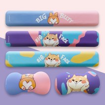 강아지 캐릭터 팜레스트 손목보호 받침대 쿠션 키보드 마우스 패드, 코기빵디, 키보드손목받침대