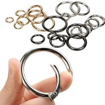 오링 O링 열쇠고리 카라비너 원형, 실버, 50mm 1개단위, 1개