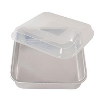 Nordic Ware 천연 알루미늄 상업용 사각형 케이크 팬 뚜껑 포함. 3535691850, Square Pan with Lid