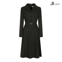 JJ지고트 브이넥 칼라 플랩 플레어 원피스 GLBA0OP41
