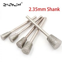 벨트 원형 에어 스핀들 패스툴 샌더 ZtDpLsd2.35MM 생크 다이아몬드 버 그라인딩 드릴 비트 1 개 헤드 장착 전기 도금 에머리 코팅 Lapidary 도구, 1mm, 1Pcs