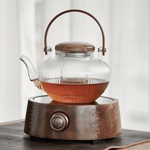 다도 내열유리 화사 티포트 유리필터 티팟 세트, 단품