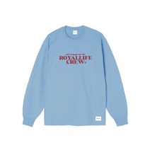 ROYALLIFE RLLR1103 크루 로고 롱슬리브 - 라이트블루