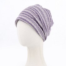비다즐 스트라이프 니트비니/ 니트조직 환절기 겨울모자 니트소재 겨울 두건 선물 여성비니 여성모자 FW모자