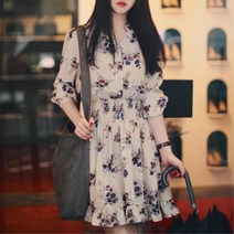 샤랄라 산뜻한 오피스 여성 여름 원피스 청순한