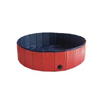 강아지수영장 개를위한 애완 동물 수영장 Foldable Kiddie Pool PVC 목욕 욕조 개 고양이를위한 야외, 2.Red - 80CM