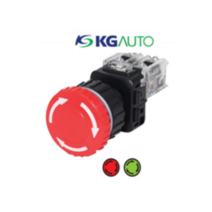 KG-AUTO 비상정지용 푸쉬록턴 리셋스위치 30파이 KGE-L4R1 KGE-L4R2 알루미늄 매입형, KGE-L4R2(2a2b), 적색