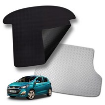 미로카매트 쉐보레 스파크 승용 밴 고무 방수 차박 논슬립 트렁크매트 3타입, 스틸블랙, 스파크 승용밴 (2021년)