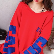 퀸앤조이 브이넥 빈티지 맨투맨