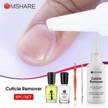 손톱 내성발톱 무좀 곰팡이 연화제 항균 큐티클 오일 에센스 mshare 60ml 전문 네일 리퀴드 리무버 젤 크림 죽은 피부 젤 매니큐어 트리트먼트 네일 케어, 큐티클 유연제 5개