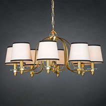 [산본 문화조명] 샤프리 8등 펜던트 드라마협찬 거실등 인테리어조명, 본품 + LED 벌브 12W 하얀빛 X8