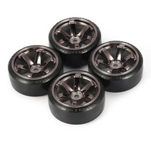 rc 휠 타이어 4Pcs RC 드리프트 자동차 바퀴 세트 하드 Kyosho MST Yokomo 3 레이싱 HSP Tamiya DS5 Drifting USUKANI, 그레이-A