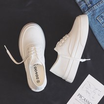 나루니 여성스니커즈 빅헤드 큰머리 아웃솔 3.5cm 캔버스 봄 봄스니커즈 스타일리쉬
