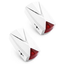 QWORK 정전 알람 118db 큰 사이렌 LED 조명 포함 110V ~ 220V 꺼짐/켜기 경고 [미국 직배송]