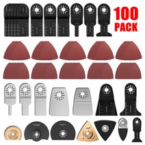 멀티커터날 만능커터날 만능 컷터날 세트20 100 pcs 다기능 진동 블레이드 바이메탈, 다목적 절단, type3- 100pcs, 100개