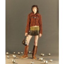 ANDERSSON BELL for WOMEN 골디 포 레더 퍼 가디건 atb981wBROWN GOLDIE FAUX FUR CARDIGAN A23FWTBW981_BR