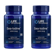 Life Extension Sea Iodine 라이프 익스텐션 씨 아이오딘 요오드 1000mcg 60베지캡슐 2팩(60ct 2pk), 2개