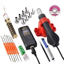 열풍기 히팅건 JCD-신제품 8858A 마이크로 핫 에어 건 700W 납땜 재작업 스테이션 LCD 디지털 디스플레이 헤어 드라이어 용접 수리 도구 BGA 히트건, 해외, 220V EU PLUG, 주황색