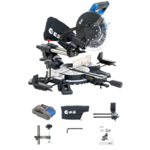 ES산업 LS1118MS 베어툴 몸체만 18V충전 8인치 슬라이딩각도절단기 톱날포함, 선택04 LS1118MS+보쉬아답타, 1개