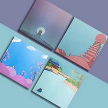 [떡메모지] 경주는 너무 예쁘다 디자인 메모지 4종 관광 기념품 굿즈, 첨성대야경