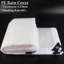 0.33mm 방수 타포린 헝겊 PE 필름 커버 발코니 정원 울타리 그물 애완 동물 집 방수 타프 즙이 많은 식물 커버, 메쉬 강화 방수포, 2.5m x 2m