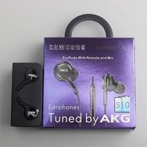 귀걸이형 블루투스이어폰 무선 골전도삼성 갤럭시 S8 s9 S10 스마트 폰 헤드폰 이어폰 EO-IG955 3.5mm 마, 05 Black add purple BOX