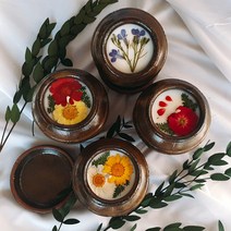 단품 꼼뚜 전통 압화 항아리 천연 소이 캔들 향초 실내 방향제 외국인 명절 선물, 장미, 럭셔리꼼뚜, 일랑일랑