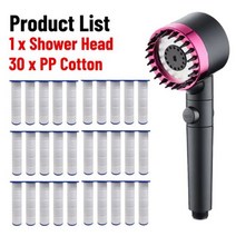 샤워기헤드 필터 욕실용 고압 샤워 헤드 세트 조절 가능한 강우 욕실, Shower Head sets_14