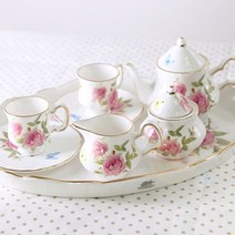 [천삼백케이] [이모션] 로즈찻잔 도자기 미니어쳐 set