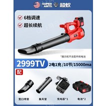 무선 송풍기 낙엽청소기 제설 먼지제거 셀프세차 풀세트, 02.레드2999TV+배터리2개