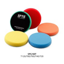무선광택기 자동차연마기 광택패드 싱글 SPTA 5 인치 125mm 6 150mm 7 180mm 자동차 버프 연마 패드 폴리셔 컴파운드 왁스 용, 06 5 Mix Color, 01 5 Inch (125mm)