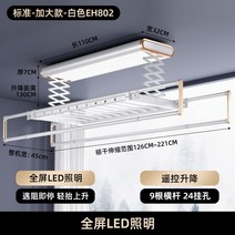 자동 미니 스텐 베란다 행주 대형 옥스 전동건조대 리모컨 승강 스마트 건조 발코니 가정용 전 빨래대 건, 중, 10 802화이트온스크린 증대