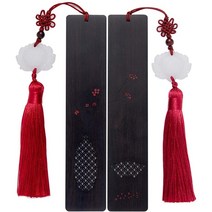 팥 패턴 개의 Tassels 있습니다 만든 나무와 장식의 책갈피는이 커플 즐겨 찾기 최고의 선물인가, 하나, 블랙 & 레드