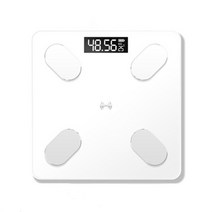 체중계 저울 xiaomi 태양열 충전 블루투스 체지방 규모 지능형 전자 lcd 체성분, 흰색 배터리