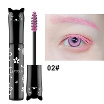 TEAYASON 컬러 마스카라 방수 빠른 건조 속눈썹 컬링 연장 6가지 색상, 핑크