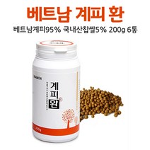 베트남 계피환 찹쌀 첨가물X 개피환, 6통, 200g