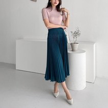여자 주름원단 아코디언 A라인 큐롯 팬츠