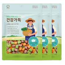 굿데이 강아지 건강가득 큐브간식 300g, 30개, 닭고기 당근