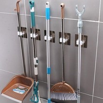 다용도 밀대 대걸레 빗자루 청소용품 보관 걸이 홀더