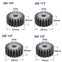랙기어 Mod2 10 치아 25 치아 치아 경화 두께 20mm 2 모듈 피니언 원통형, 25개의 이빨, 거친 구멍