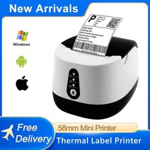 레이저각인 라벨프린터 IENRONPRITER 58mm 열전사 프린터 지원 USB 또는 블루투스 영수증 미니 POS 기계 가, 02 Bluetooth_04 영국 플러그