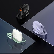 베이스어스 트랙션 릴타입 3in1 100W 고속충전 멀티 충전 문어발 케이블, 블랙