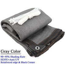 테라스천막 테라스캐노피 선쉐이드 두꺼운 안티 uv hdpe 패브릭 야외 천막 pergola 태양 캐노피 테라스 발코니 안전 개인 정보 보호 그물 수영 태양 그늘 그물, Gray Color, 1.2x6m