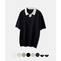 스파오 SPAO [COOL] 오픈카라 반팔니트_SPKWE25M05