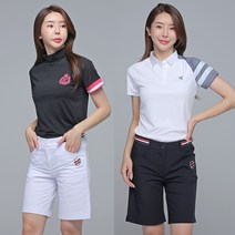 제이투제이 삼색테잎라인 골프 5부 반바지 국내생산 빅사이즈 여성골프웨어