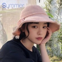 XKN490308니트리본 버킷햇/왕골모자/여름모자/벙거지