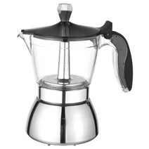 모카포트 커피드리퍼 커피주전자Moka Pot 4 컵 스토브 탑 에스프레소 메이커-쿠바 커피 여과기 머신 프리, 한개옵션0