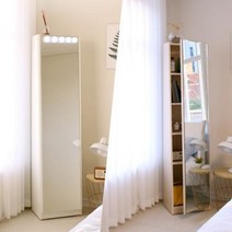 바보사랑 마리메종 데일리 수납 전신거울 LED조명 포함.마리메종(무료배송), 01.화이트아이보리_LED포함